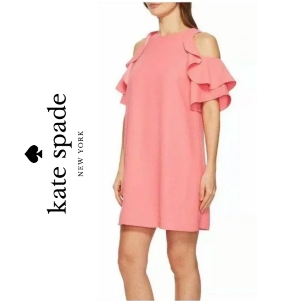 Kate Spade New York Cold Shoulder Crepe Dress Size M